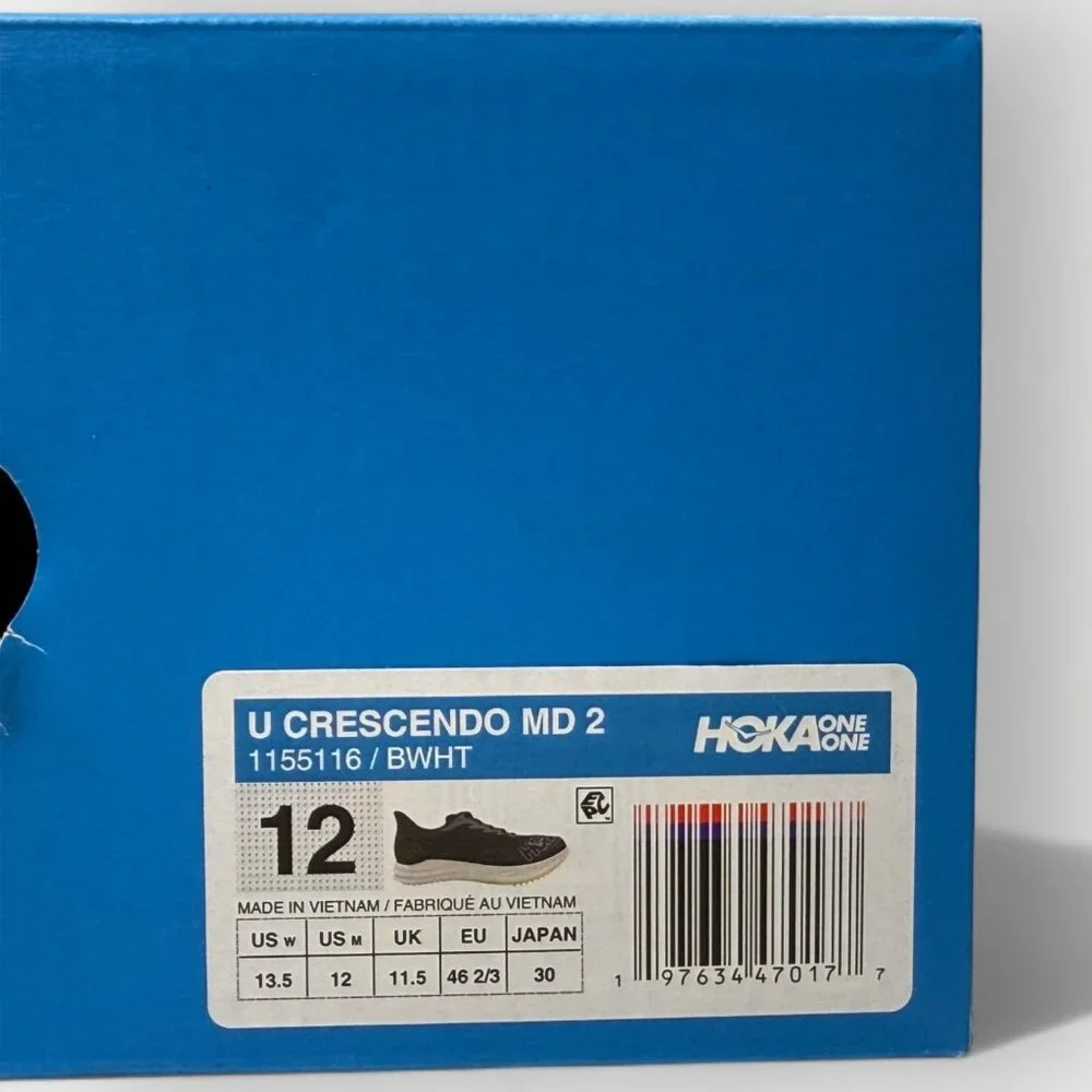 HOKA Crescendo MD 2 Track Spikes Black/White Men 12  [1155116] - Picture 13 of 15
